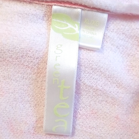 Green Tea Red Semi Sheer Top - Picture 3 of 4